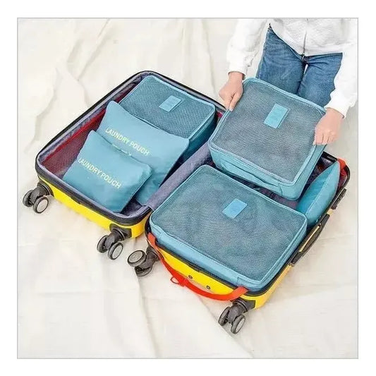 Set Organizador De Valija X 6 Piezas Bolso Viaje Practico
