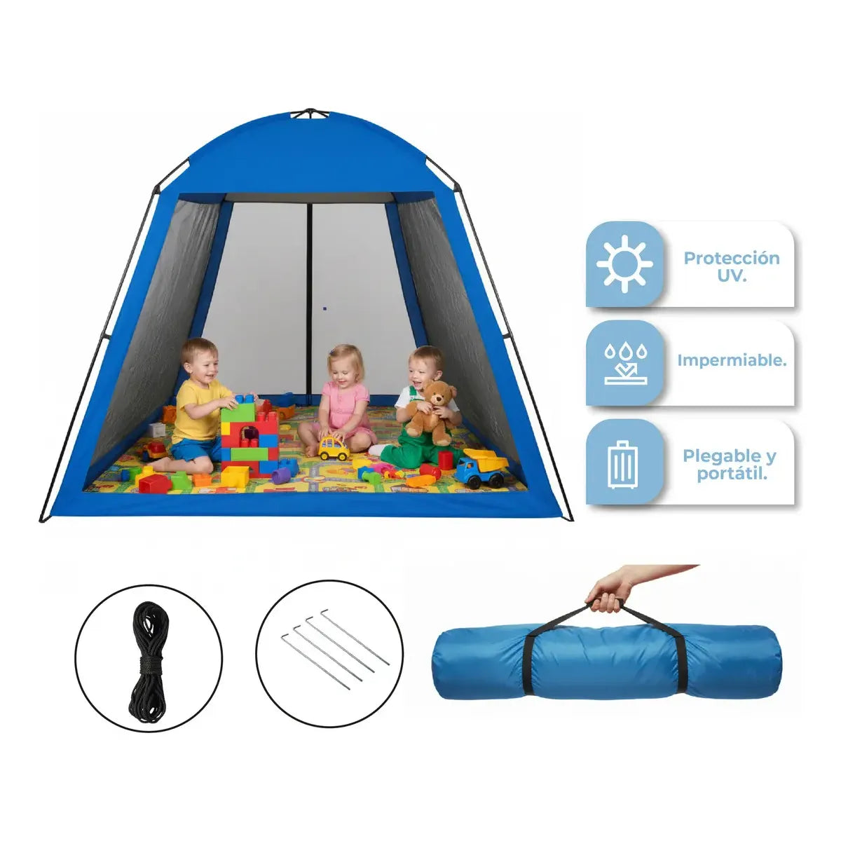 Carpa Gazebo De Facil Armado Dakota 300x300x190cm Color Rojo