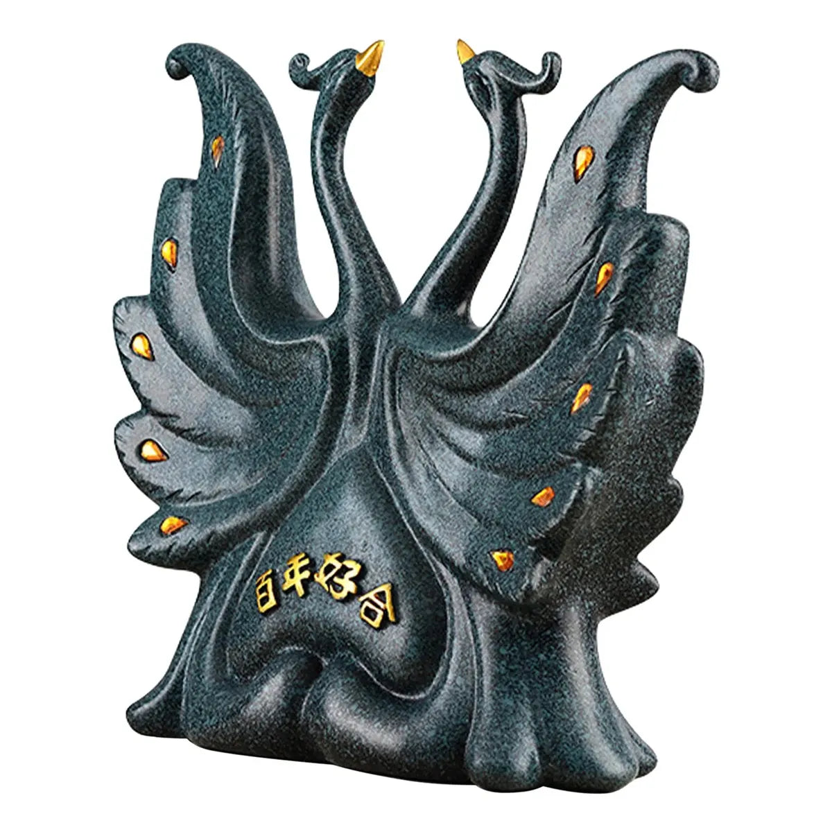 Pareja Moderna Cisne Estatua Estatuilla Escultura Arte