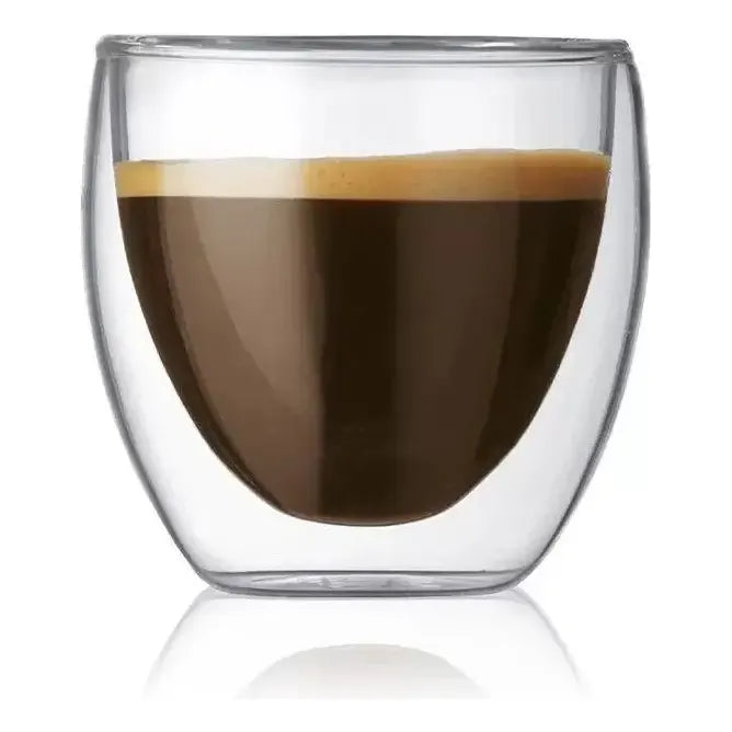 Vaso Taza Doble Vidrio Frio/calor Cafe Jugo 350cc Pack X2