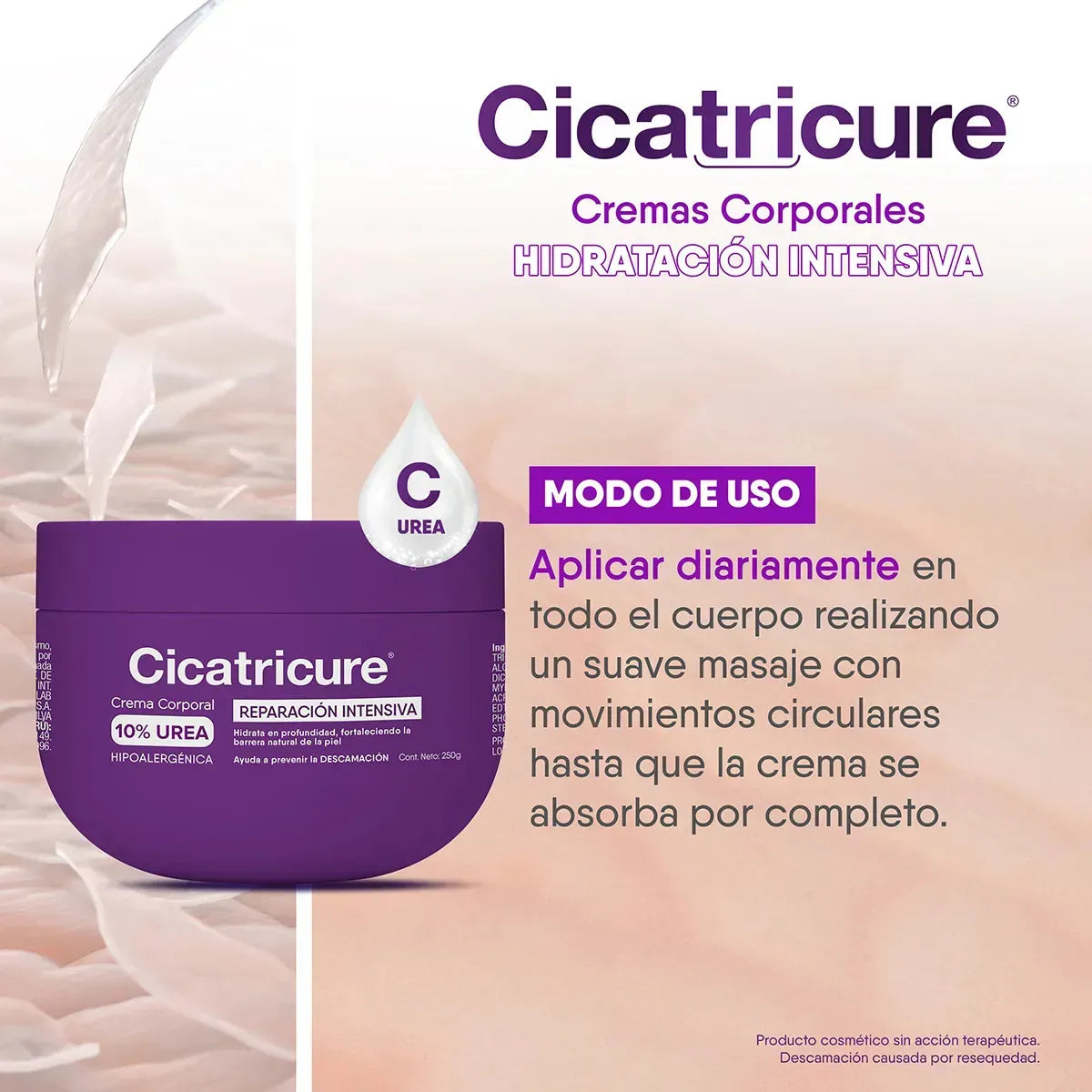 Cicatricure Crema Reparación Intensiva Urea 10% 250 Gr Tipo de envase Pote Fragancia Neutro