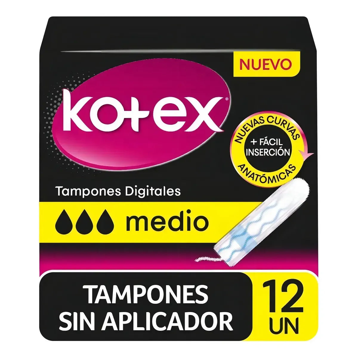 Tampones Kotex Digital Flujo Moderado X 12und